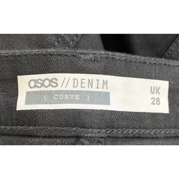 ASOS Womens Curvy‎ Black Skinny Tapered Jeans Plus Size US 24 Stretch Casual - Picture 4 of 6